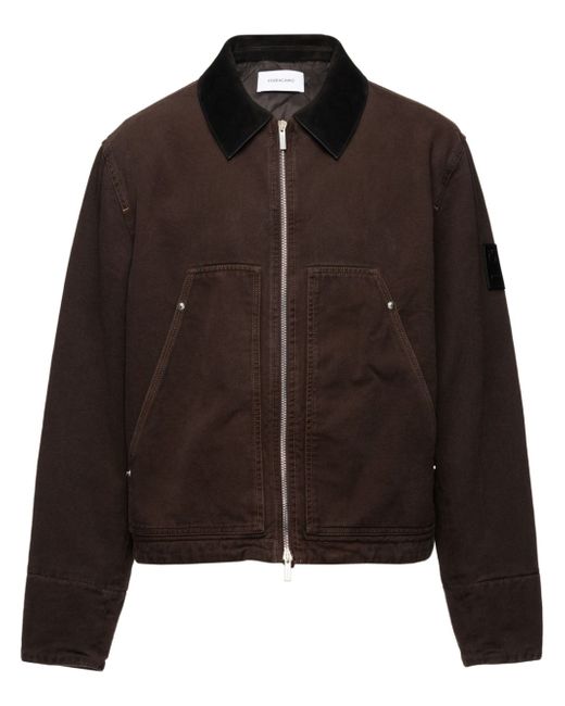 Ferragamo classic-collar zipped bomber jacket