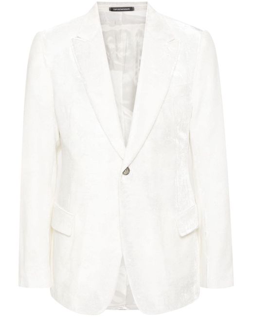 Emporio Armani single-breasted velvet blazer