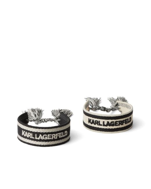 Karl Lagerfeld Essential woven bracelet set of two