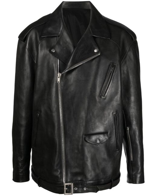 Rick Owens Luke Stooges zip-up leather jacket