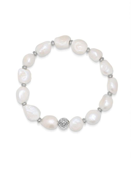 Nialaya Jewelry freshwater pearl polished bracelet