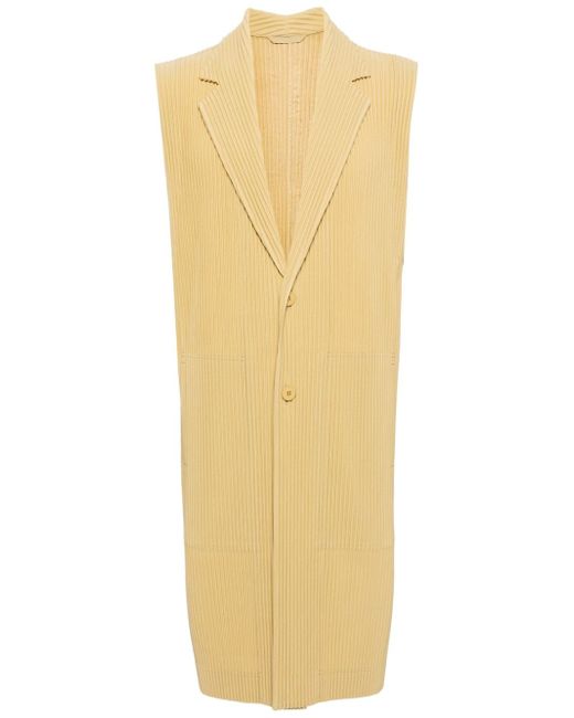 Homme Pliss Issey Miyake pleated long vest