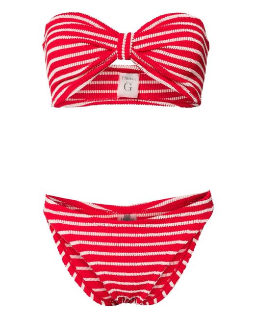 Hunza G Jean striped bikini set