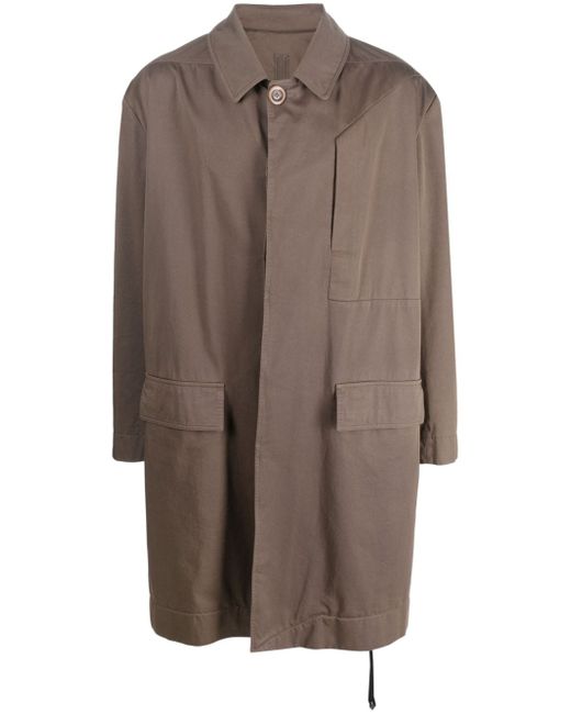 Rick Owens DRKSHDW Jumbo Mac buttoned raincoat
