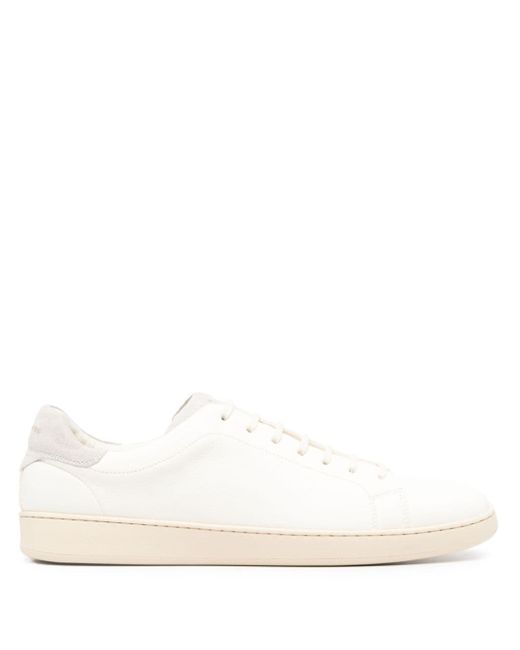 Kiton pebbled-leather sneakers