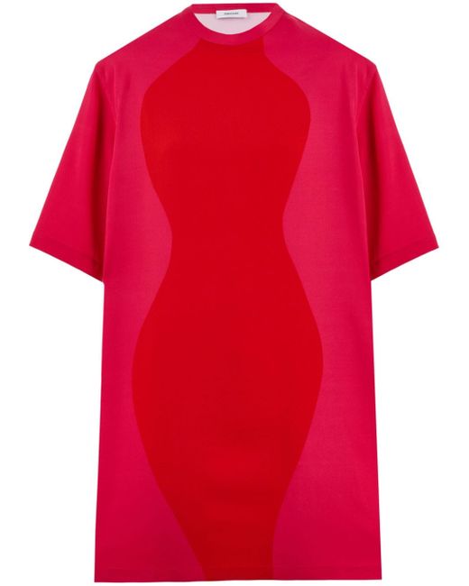 Ferragamo Hourglass panelled T-shirt dress