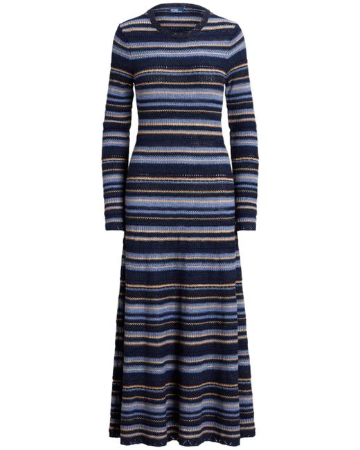 Polo Ralph Lauren stripe-pattern knitted dress