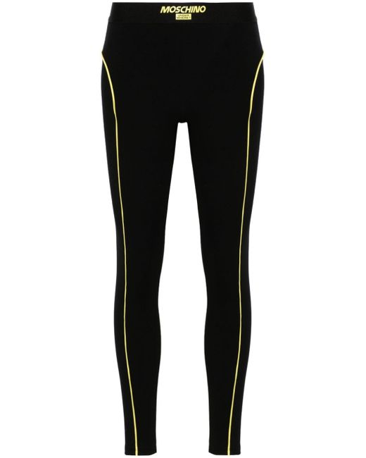 Moschino logo-waistband jersey leggings
