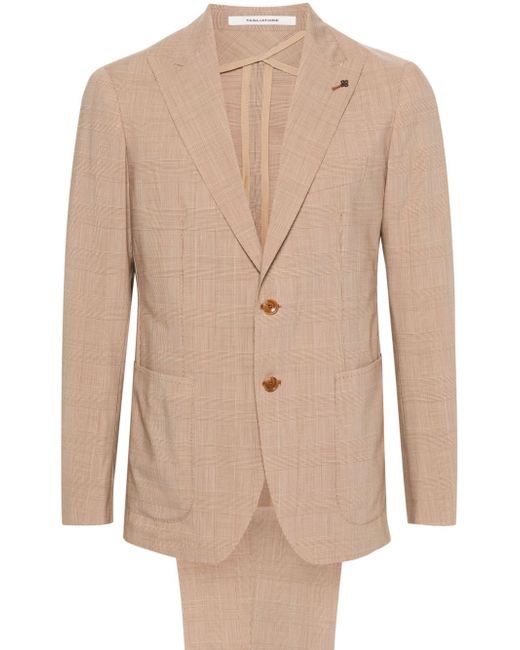 Tagliatore single-breasted checked wool suit
