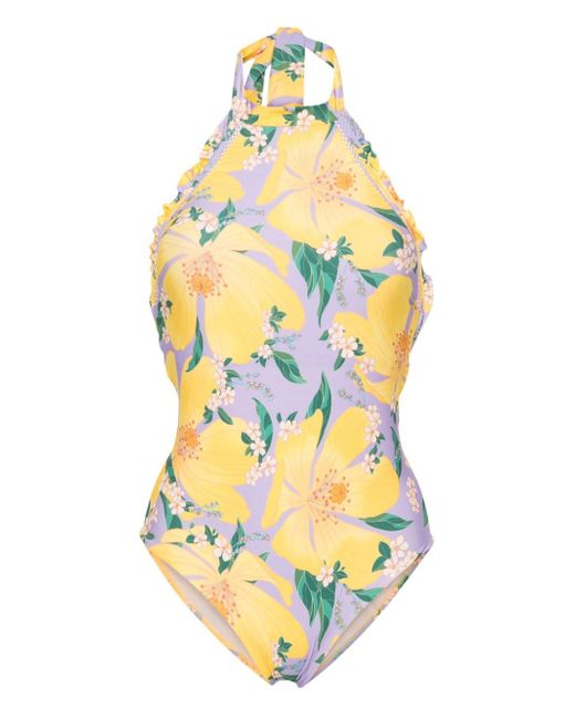 Farm Rio floral-print swimsuit
