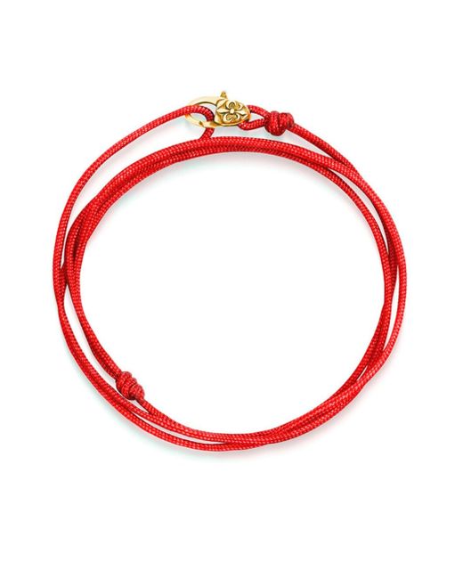 Nialaya Jewelry Fleur-de-Lis embossed cord bracelet