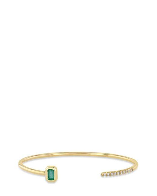 Zoe Chicco 14kt yellow diamond cuff bracelet