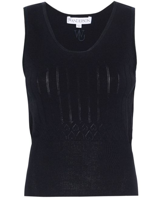 J.W.Anderson sleeveless pointelle-knit top