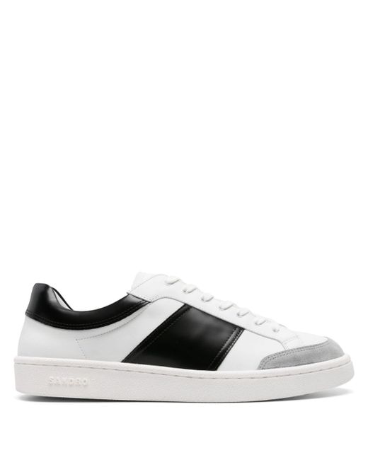 Sandro panelled leather sneakers