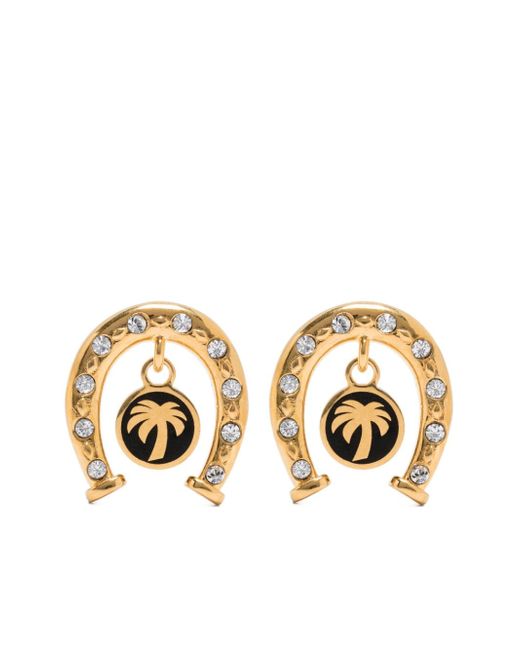 Palm Angels Horseshoe crystal-embellished earrings