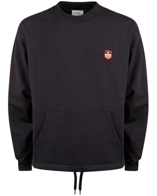 Bally logo-patch drawstring sweatshirt