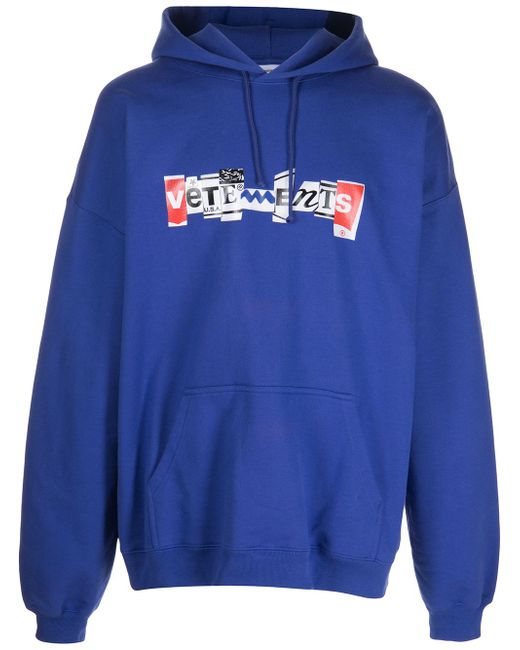 Vetements mixed logo-print hoodie