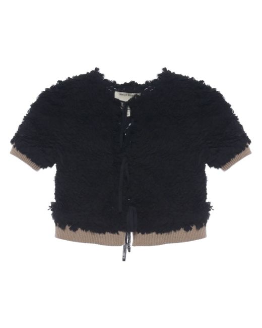 Meryll Rogge fuzzy-knit cropped top