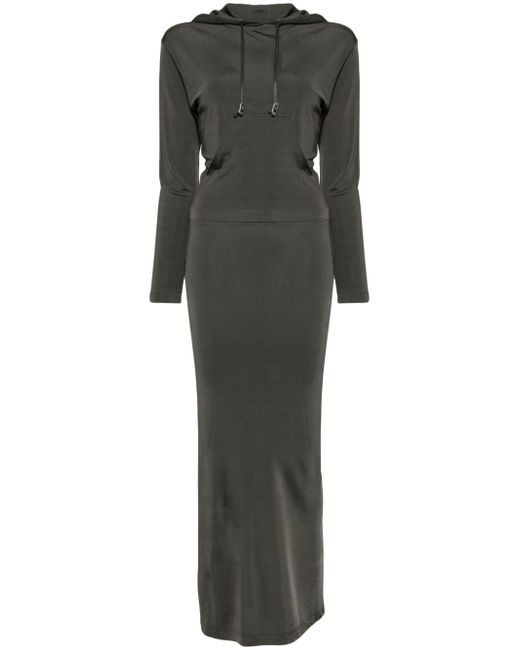 Dion Lee open-back hooded maxi dress