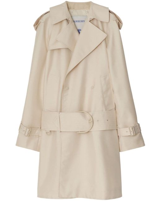 Burberry double-breasted short trench coat