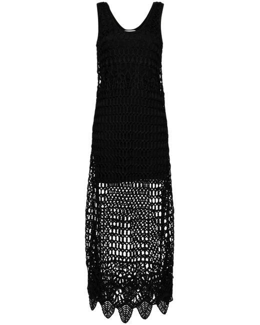 Sandro Regina open-knit maxi dress