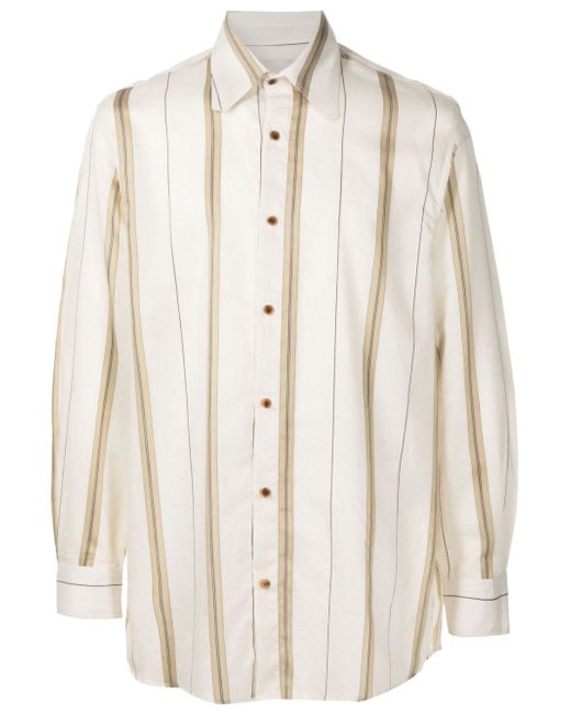 Misci striped long-sleeve buttoned shirt