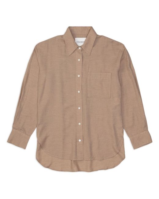 Closed cotton-cashmere blend shirt