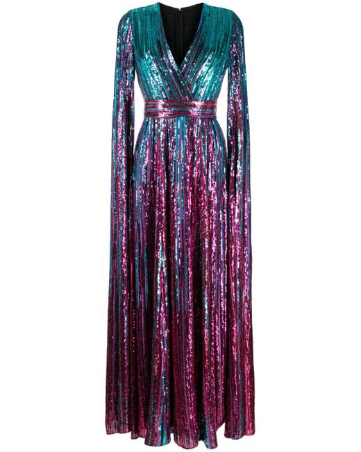 Elie Saab sequin-embellished V-neck gown