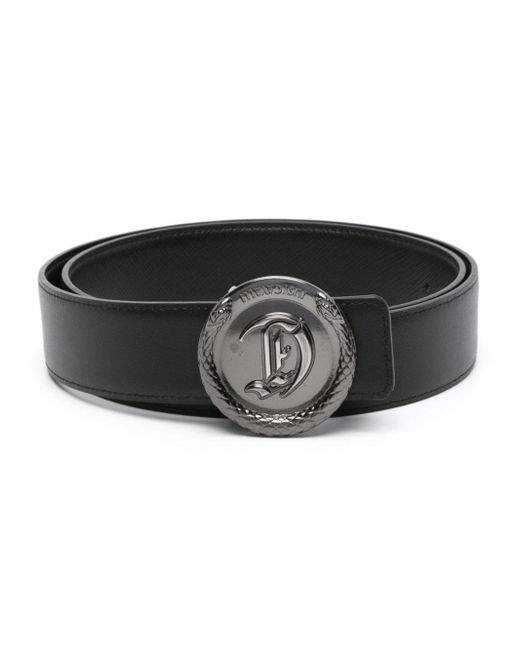 Just Cavalli logo-buckle leather belt