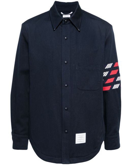 Thom Browne -Bar cotton shirt jacket