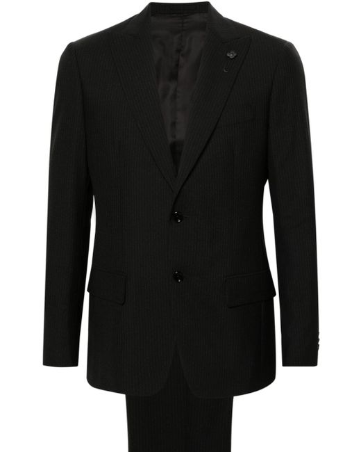 Lardini pinstriped single-breasted suit