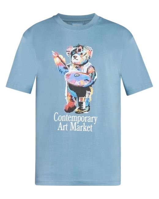 market teddy bear-print T-shirt
