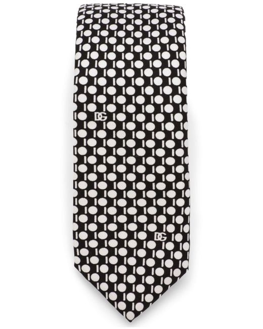 Dolce & Gabbana geometric-print twill tie