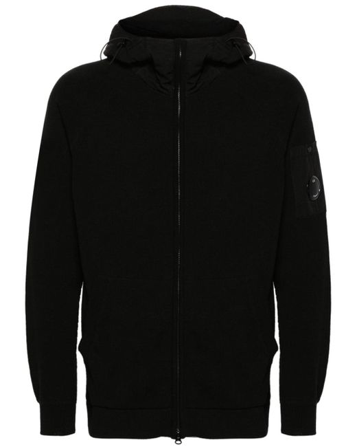 CP Company Lens-detail knitted hoodie