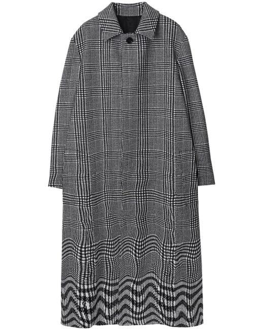 Burberry warped houndstooth-pattern coat