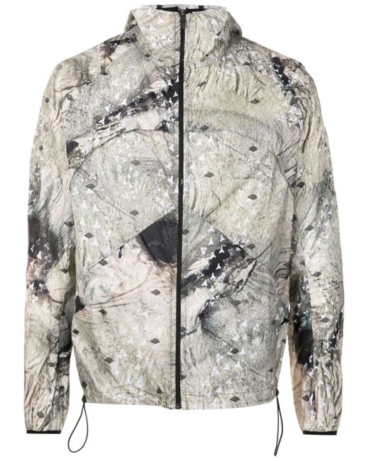 Pace abstract-print hooded jacket