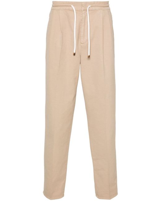 Brunello Cucinelli drawstring-waistband tapered trousers