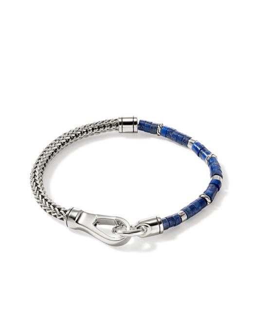 John Hardy sterling silver lapis lazuli heishi bracelet