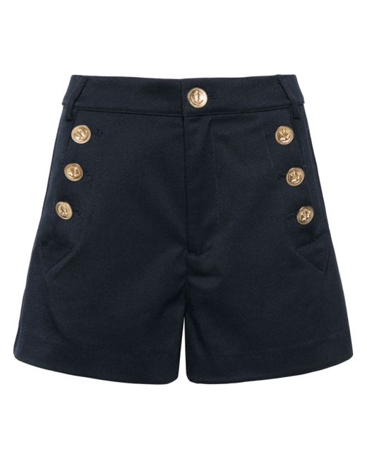 Scotch & Soda decorative-buttons high-waisted shorts