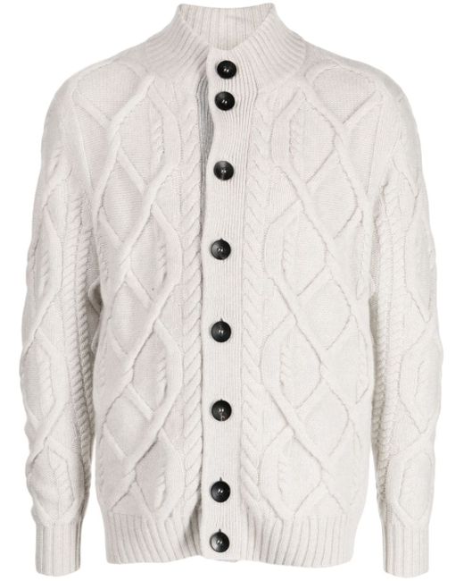 N.Peal cable-knit cashmere cardigan