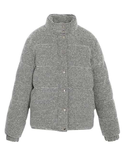 Barrie striped cashmere-blend puffer jacket