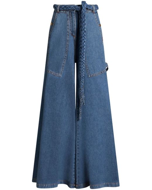 Etro belted wide-leg jeans