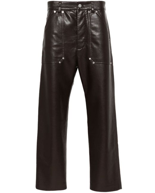 Nanushka straight-leg faux-leather trousers