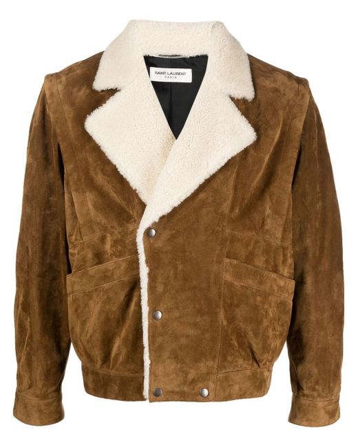 Saint Laurent shearling-trim jacket