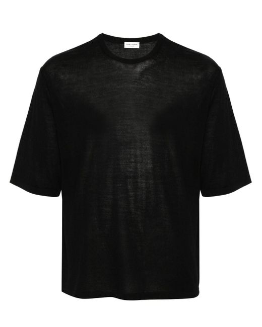 Saint Laurent straight-hem knitted T-shirt