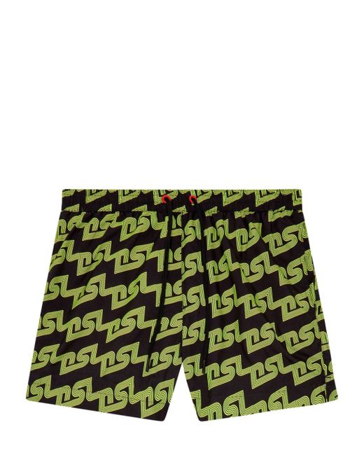 Diesel Bmbx-Ken-37 DSL-print swim shorts