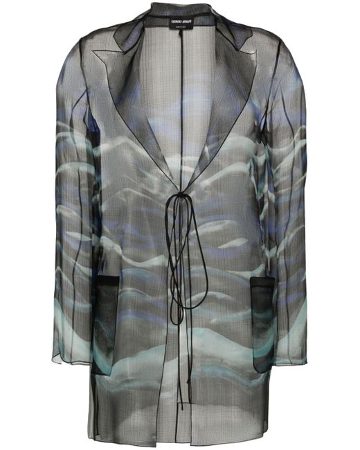 Giorgio Armani abstract-print blouse