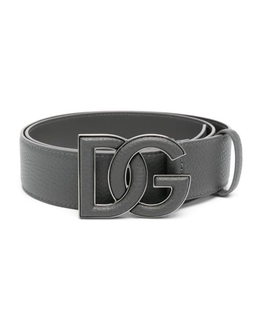 Dolce & Gabbana logo-buckle leather belt