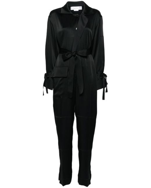 Victoria Beckham spread-collar crepe jumpsuit
