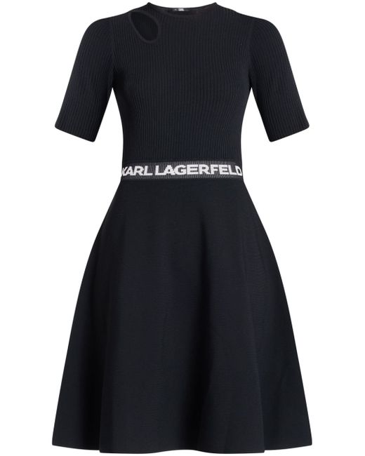 Karl Lagerfeld cut-out knitted dress